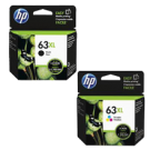 Brand New Original HP F6U63AN / F6U64AN (HP 63XL) High Yield INK / INKJET Cartridge Combo Pack Black Tri-Color