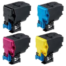 KONICA / MINOLTA 4750 High Yield Laser Toner Cartridge Set Black Cyan Yellow Magenta